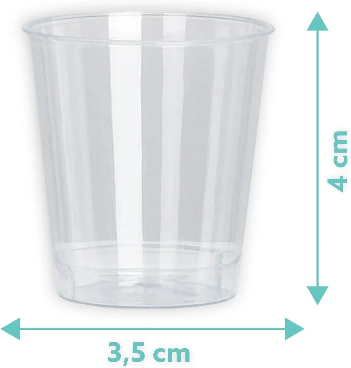 MIJOMA Bicchieri da liquore infrangibili in plastica, resistenti bicchierini per shot. Jello Shot, dessert, feste, matrimoni, compleanni, lavabili in lavastoviglie, riutilizzabili, 29 ml (trasparente,