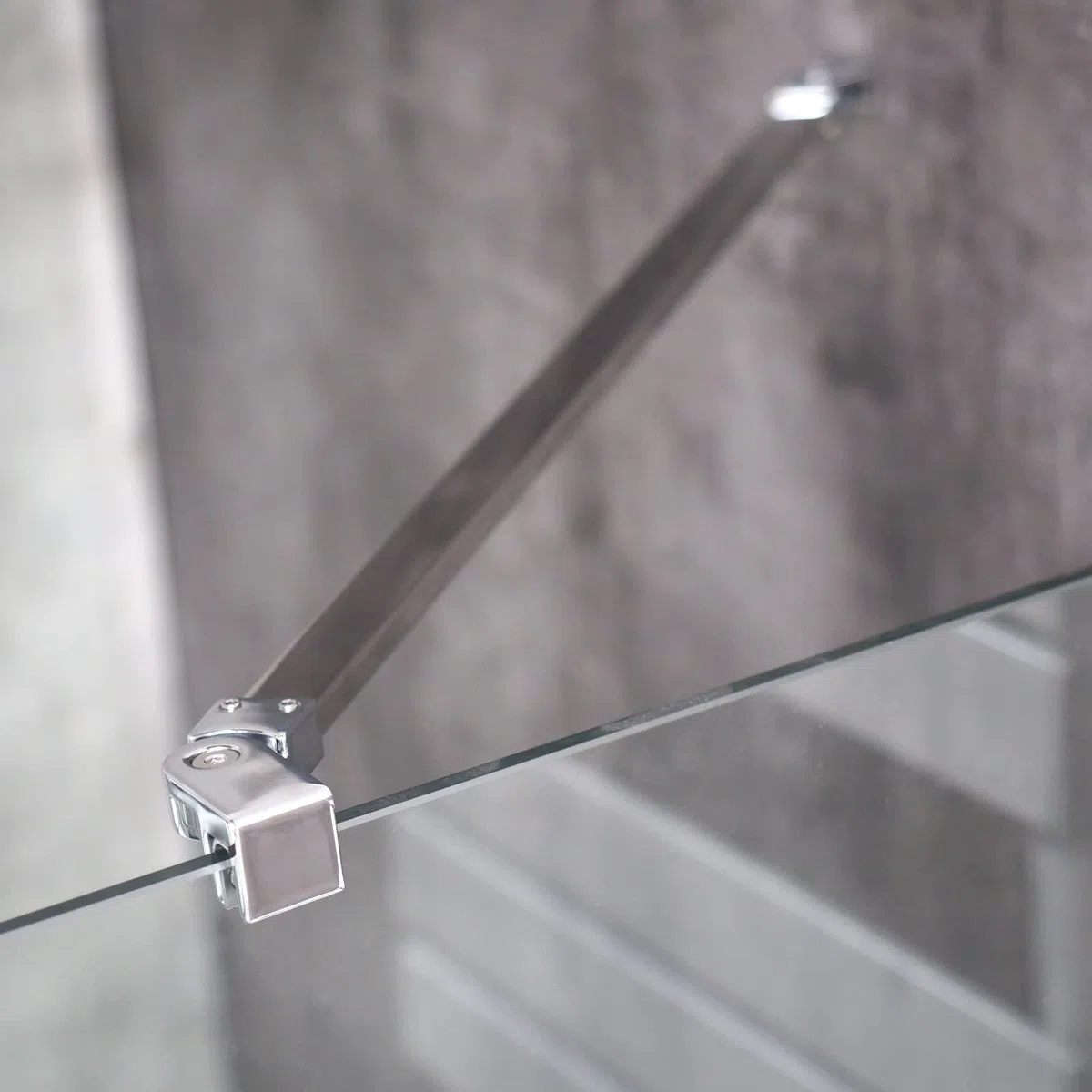 WITEN&NOCK Asta di stabilizzazione per pareti doccia 70 cm cabine doccia spessore vetro 6 mm 8 mm 10 mm girevole asta di supporto vetro-parete staffa di stabilizzazione in acciaio inossidabile