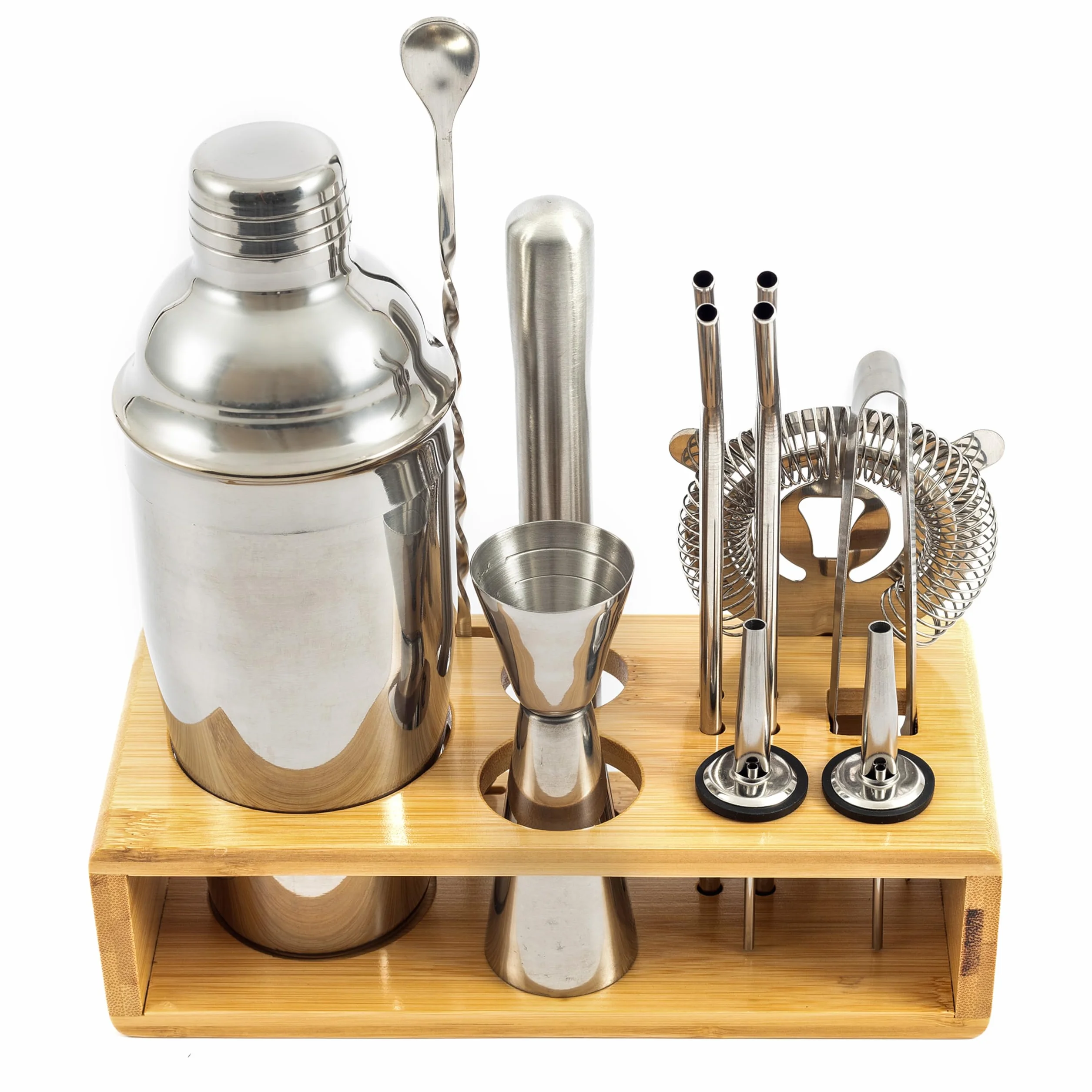 Hanseküche Set da Cocktail – Shaker Boston da 825ml in acciaio Inox, facile da aprire e senza inceppamenti, set professionale di shaker da cocktail incluso supporto ideale per barman e amanti dei