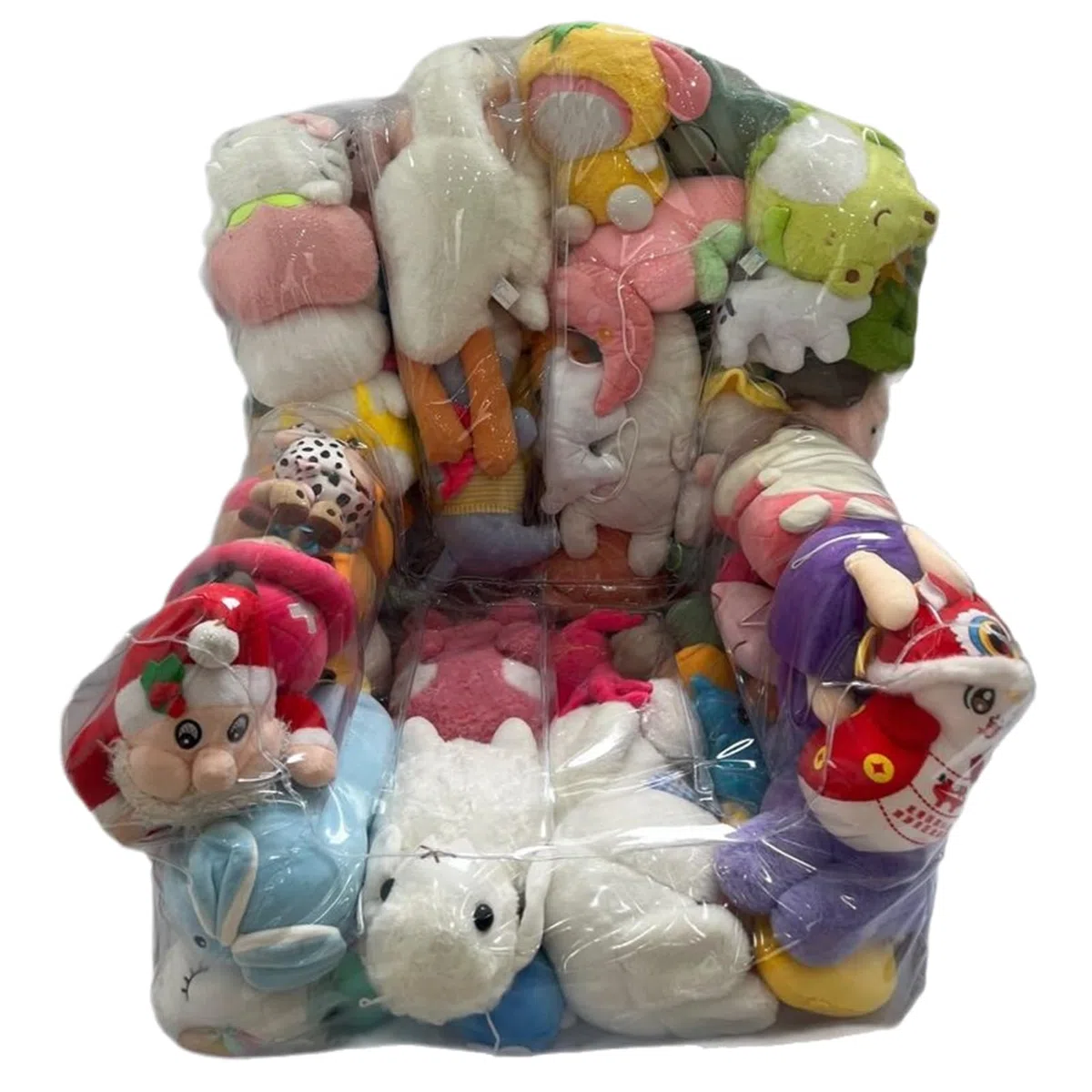 Poltrona A Sacco - Trasparente Fodera Per Poltrona A Sacco Contenitore Per Peluches Con Cerniera Impermeabile In PVC | Sedie Portaoggetti Per Animali Di Peluch Per Organizzare La Stanza Dei Bambini