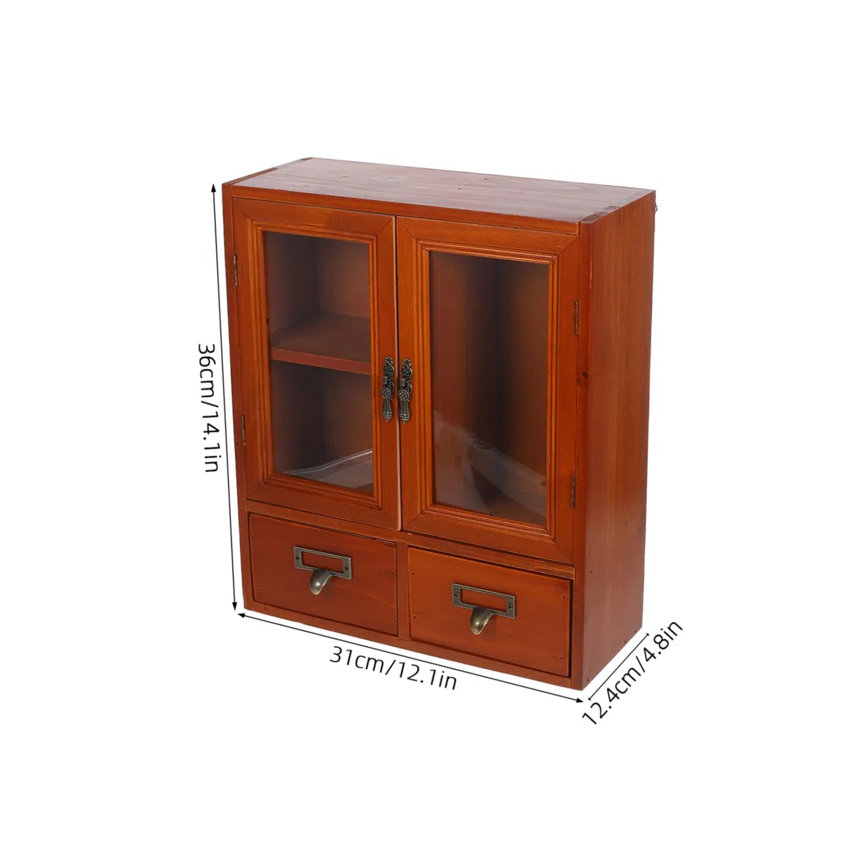 HEALLILY Mobiletto Portaoggetti in Legno da Parete Mobiletto Portaoggetti da Banco per Casa in Legno Contenitore Salvaspazio