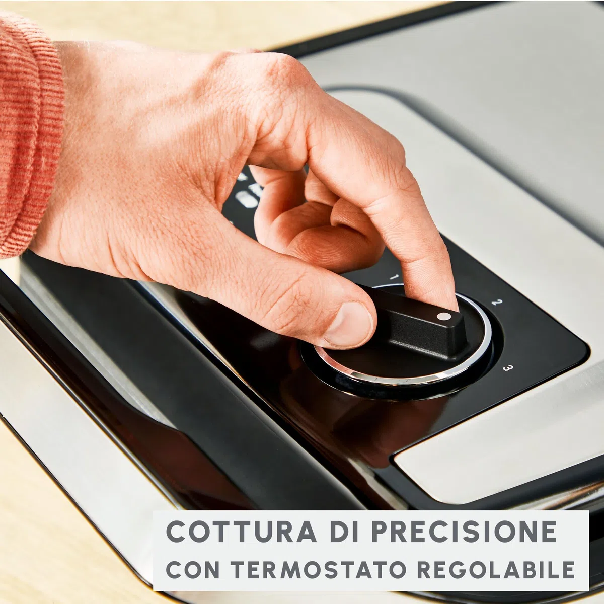 Moulinex Inicio Adjust, Piastra per Panini e Griglia, Termostato Regolabile, 2000 W, Piastre di Cottura Antiaderenti, GI272D10