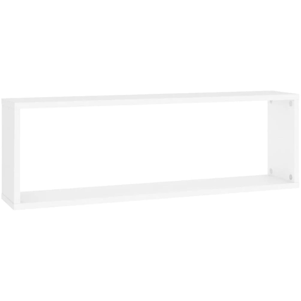 Generico Mensole Parete a Cubo 2pz Bianco 80x15x26,5cm Legno Multistrato,Mobili,Scaffalature,Scaffali e mensole per pareti,Bianco,7.88 kg,807106