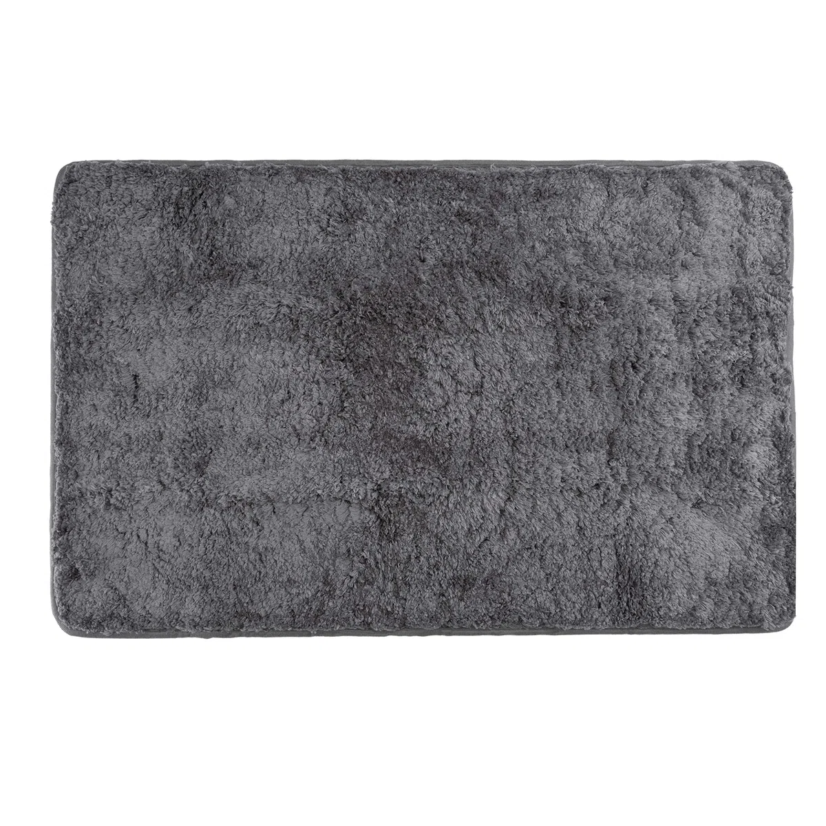 fluffy® Tappeto da bagno in microfibra con fondo antiscivolo (50 x 80 cm, Antracite)