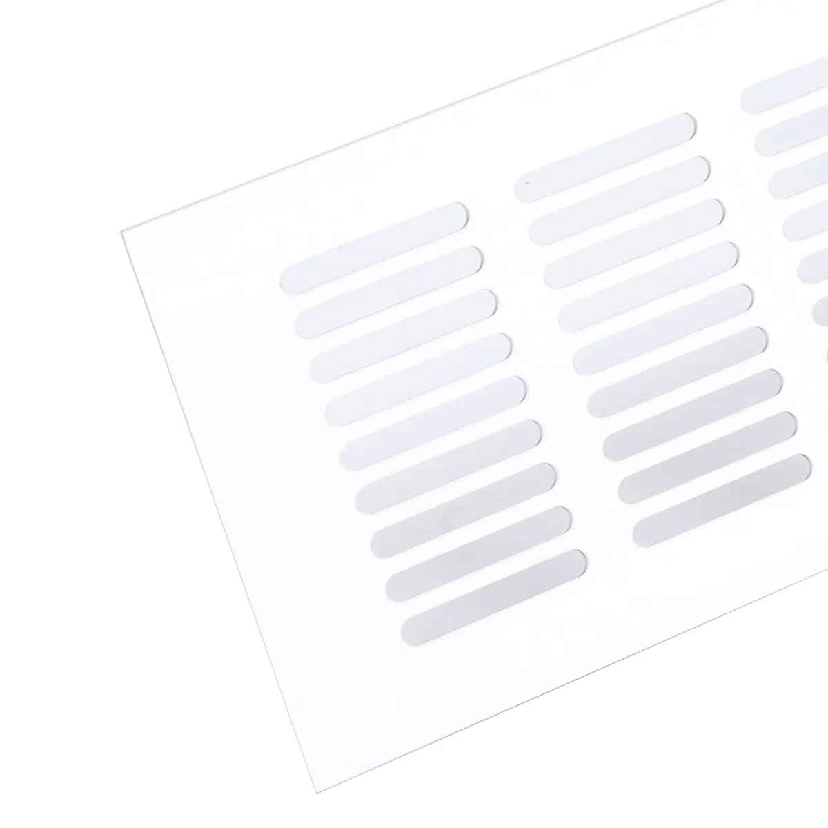 Griglia di Ventilazione in Lega di Alluminio 600x80 mm, Prese d'aria per Mobili, Piastre a Virgole con Flusso d'aria Ottimizzato