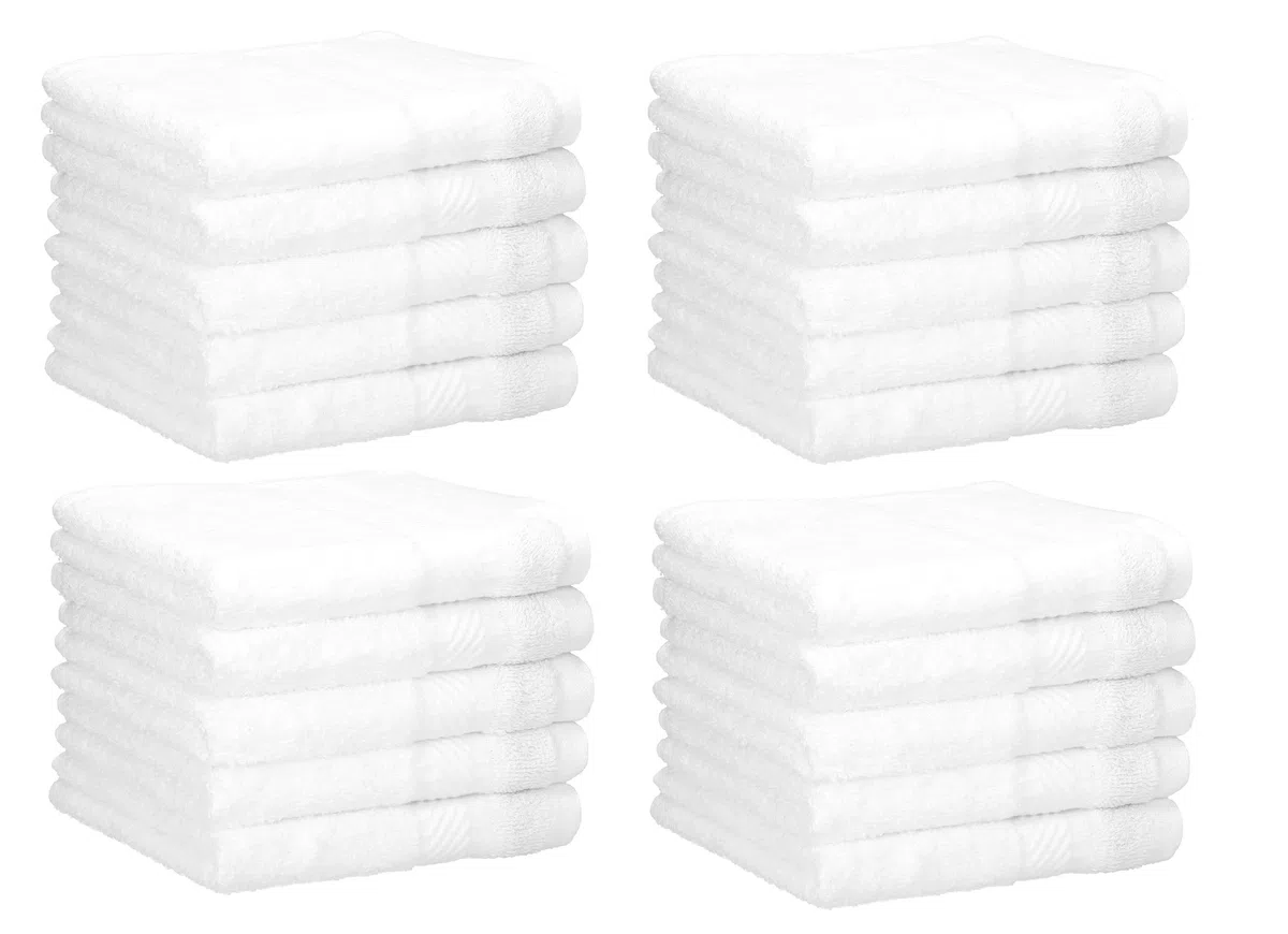 Betz 20 Lavette salvietta asciugamano per il bidet Neapel 100% cotone misure 30 x 30 cm diversi colori Colore bianco