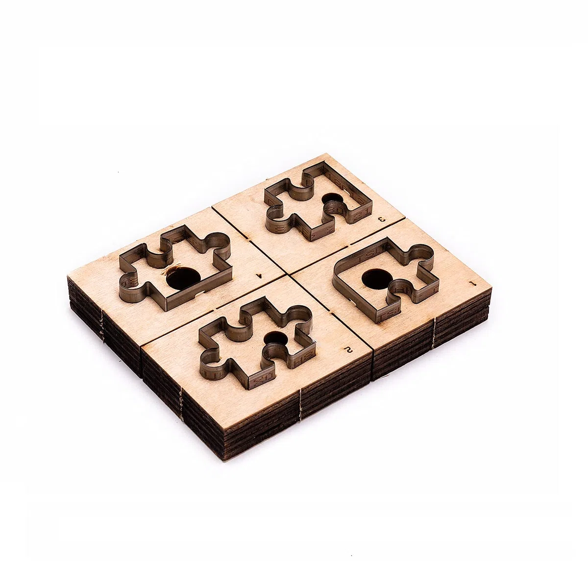 Fustelle da 4 cm con motivo a puzzle, in pelle, per fai da te, può essere utilizzata per pelle, stoffa