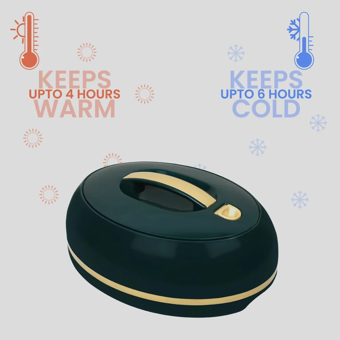 Elegante casseruola ovale isolata, coperchio aperto con una sola mano, 0,9 l, di lusso, scaldavivande, ciotola termica per buffet/feste, contenitore per alimenti caldi in acciaio inox, pino scuro