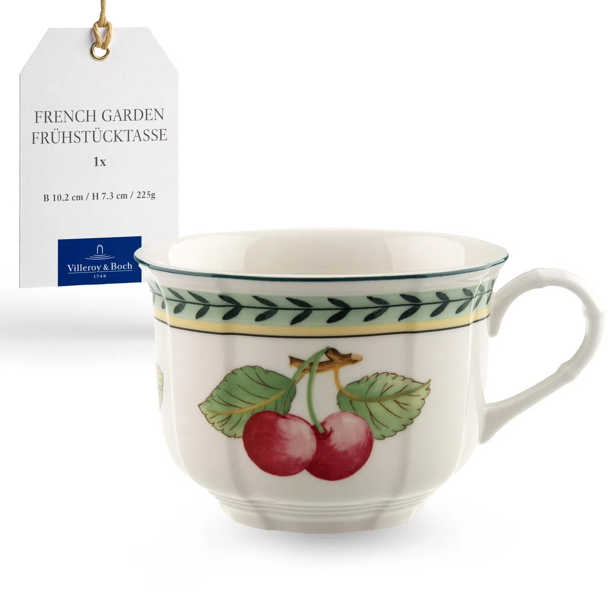 Villeroy & Boch French Garden Fleurence Tazza, 350 ml, Altezza: 7,3 cm, Porcellana Premium, Bianco/Multicolore