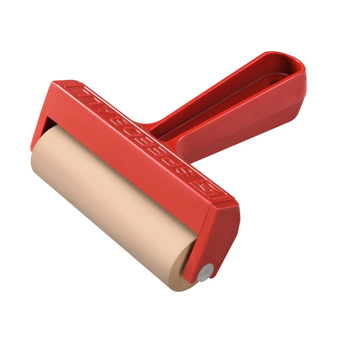 Speedball Pop-in Soft Rubber Brayer, 4'' – Roller Tool for Crafting and Block Printing, Vinyl, Comfort Grip Handle'