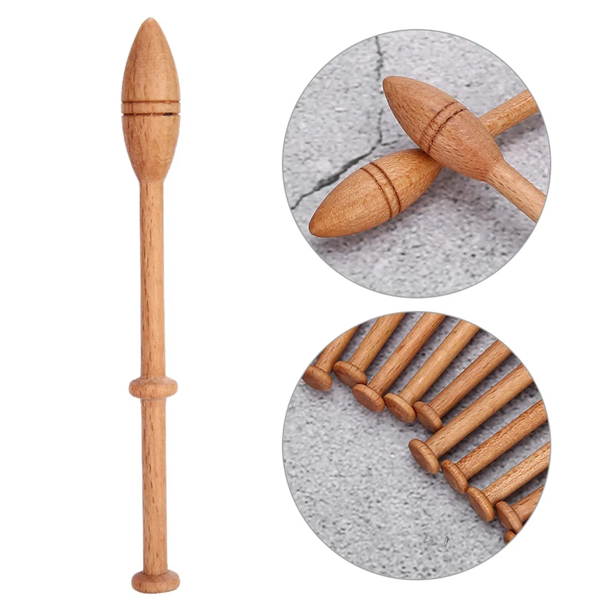 Kit Per Pizzo a Tombolo, 12 Pezzi di Pizzo a Tombolo in Legno Antico Vintage Francese Artigianale Artigianale Tornito Strumenti Per Tessitura del Legno