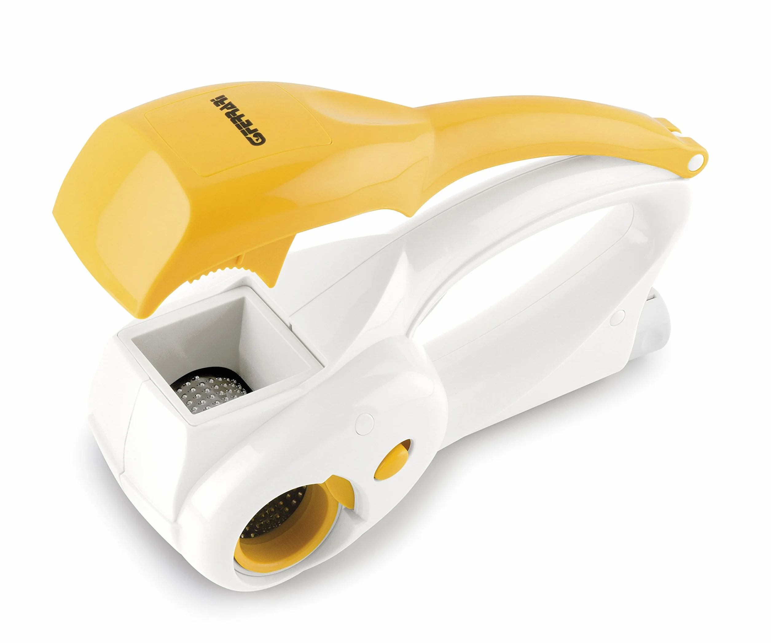 G3 Ferrari G20065 Parmino Grattugia Ricaricabile,12W, 2 Rulli Inox, Impugnatura ergonomica, Kit di ricaricacon batteria, Giallo