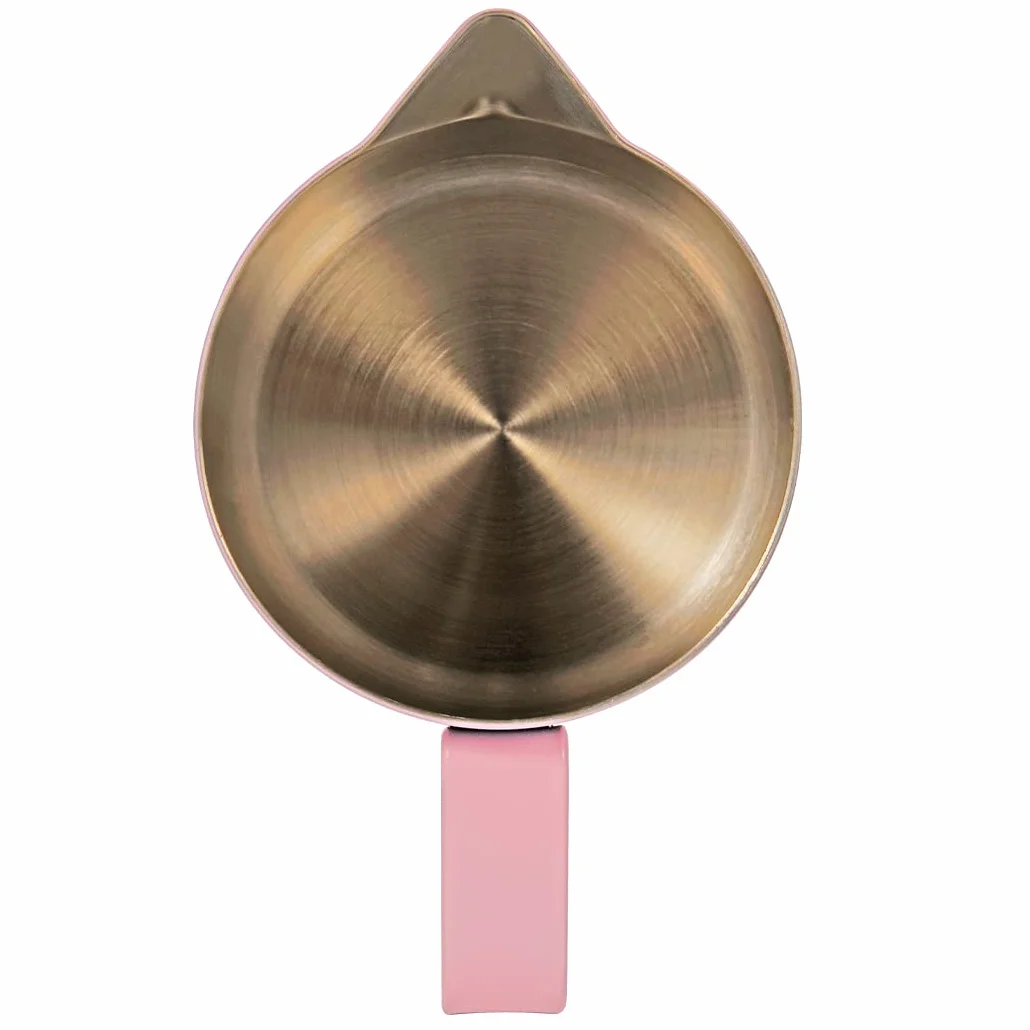 Brocca per caffè espresso, 600 ml, in acciaio inox con misurazione, tazza per schiuma di latte, brocca per caffè, arte latte, rosa