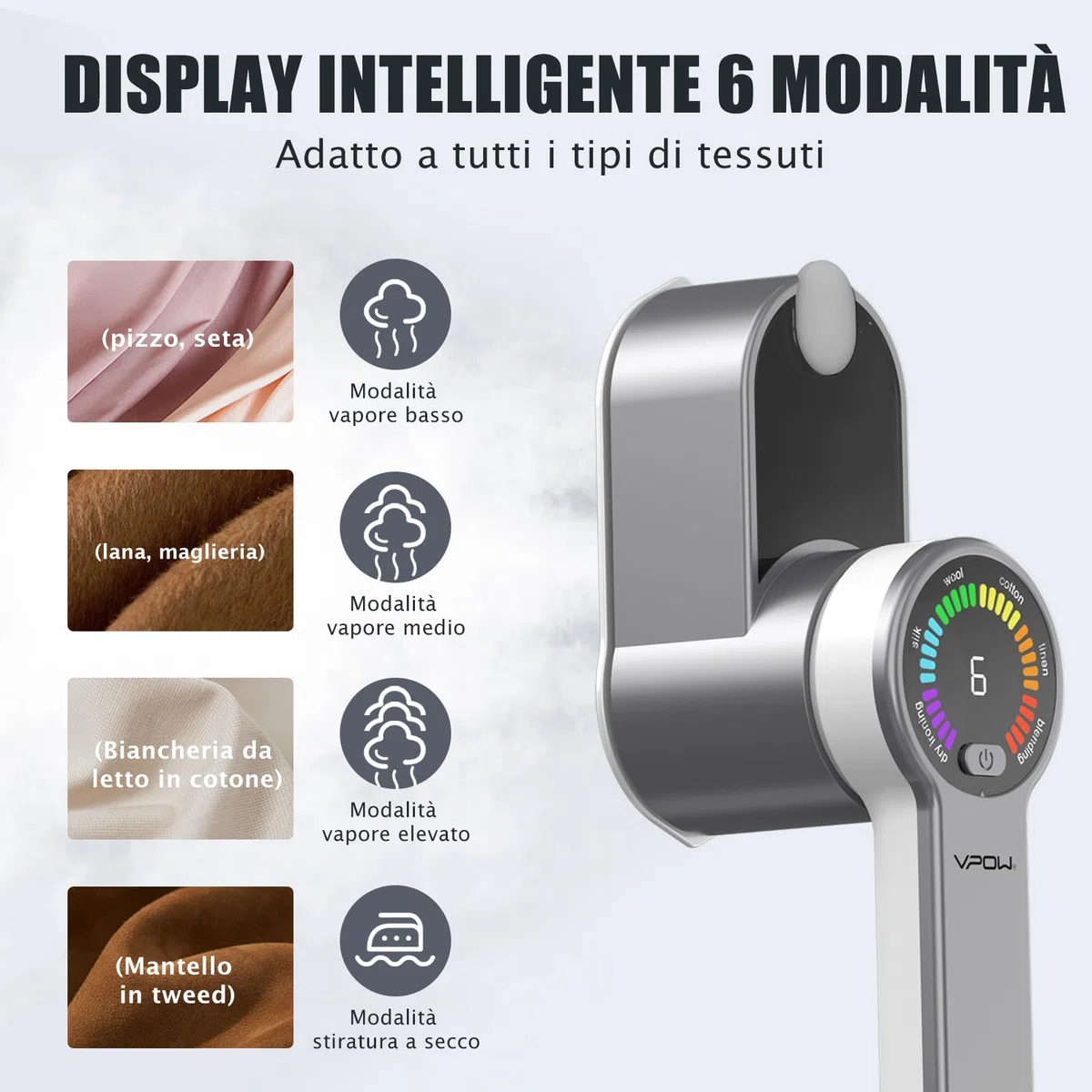 Ferro da Stiro Viaggio Stiratore Verticale: 2 in 1 Mini Stiratrice Portatile LCD - 1200W Riscaldamento Rapido con Capacità 120ml - Ferro da Vapore Togliere le Pieghe Facile e Veloce per Viaggi e Casa