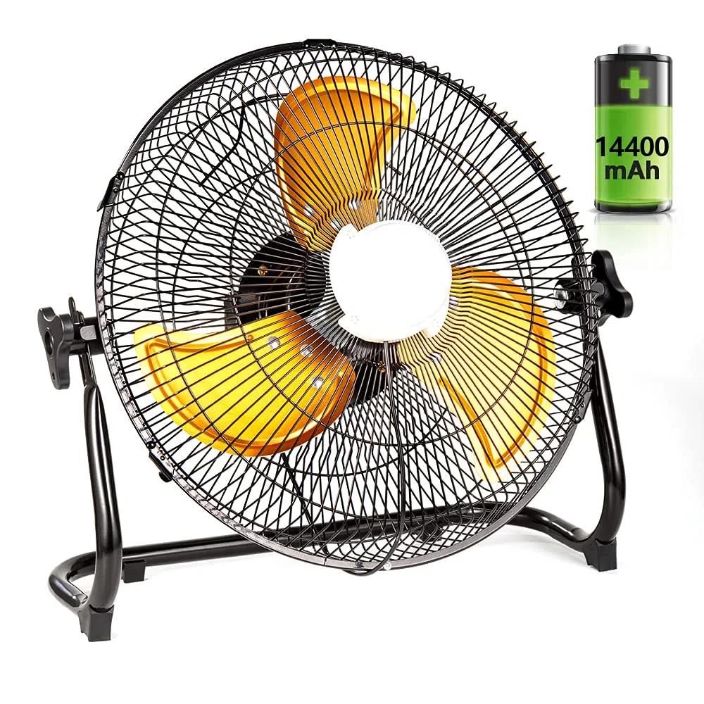 lcocove Il ventilatore a batteria può funzionare 5-24 ore, ventilatore ricaricabile per campeggio, patio, pesca, con uscita USB per telefono