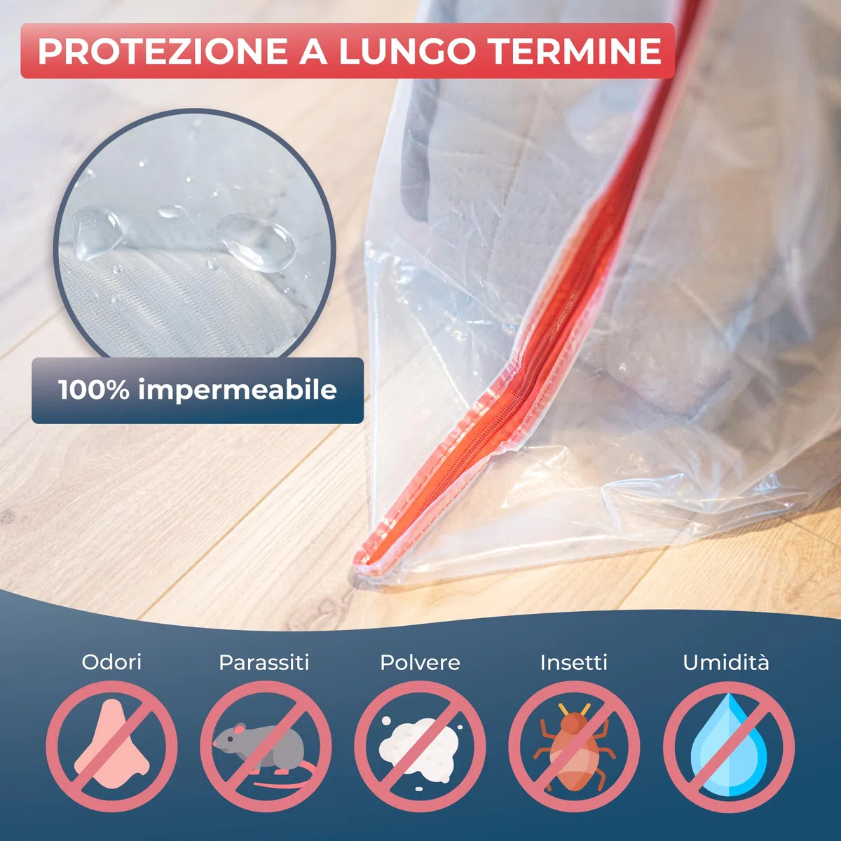 WRAPPYBAG – Custodia in Plastica per Materassi - 5 Misure Disponibili - Sacca Protettiva Impermeabile e Resistente agli Strappi - Per Traslochi, Conservazione e Trasporto - 160x200