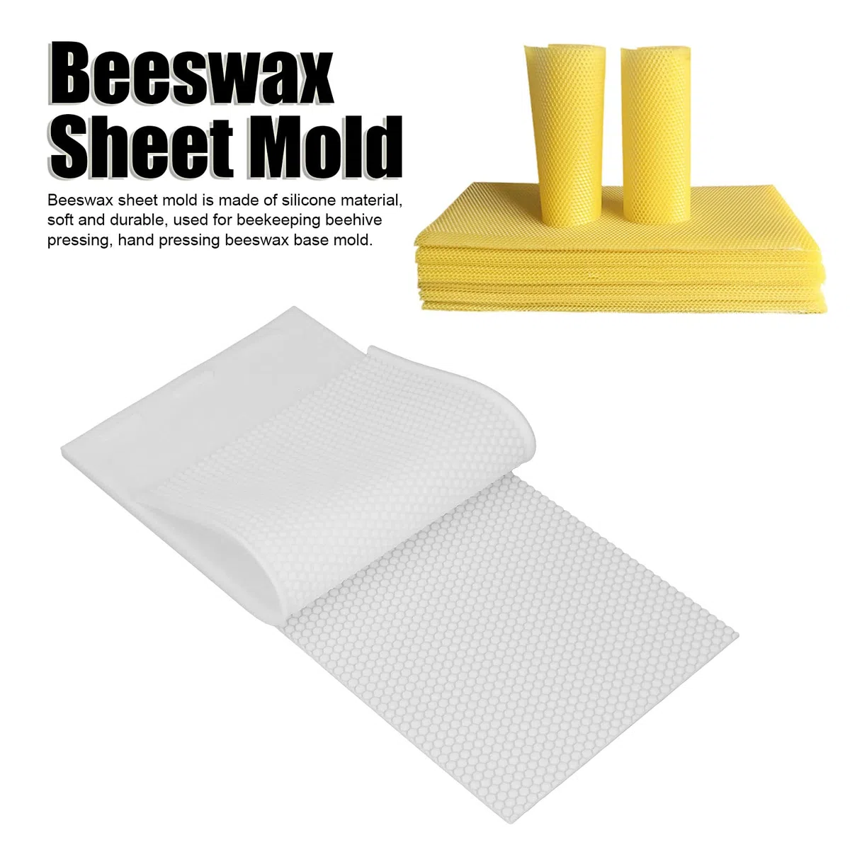 Squisito Stampo in Silicone per Cera D'api, Facile da Pulire e Risparmio di Manodopera, 2 Pezzi per Pressare Modelli in Cera D'api, Pratico e Bello per Diverse Piccole dimensioni.
