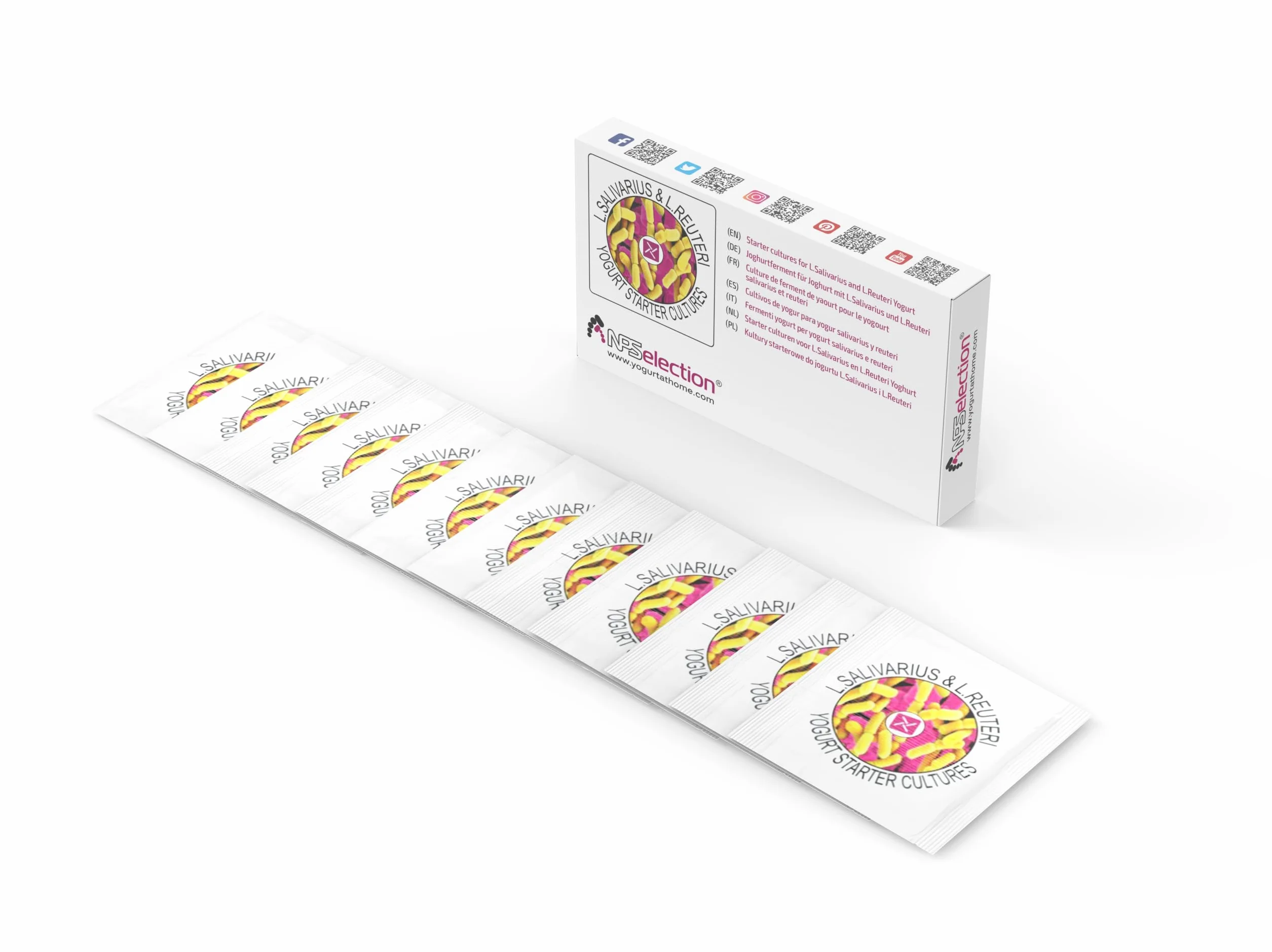 Coltura iniziale per Yogurt L. Salivarius e L. Reuteri (12 Bustine)