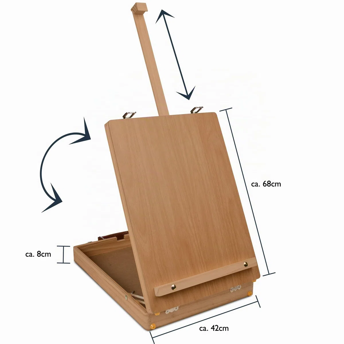 Artina 188 Pezzi Set Pittura per Bambini e Adulti Vincent – Kit Pittura Completo con Cavalletto e Valigetta in Legno FSC®, Colori Acrilici, Acquerelli, Pastelli – Set per Dipingere Professionale