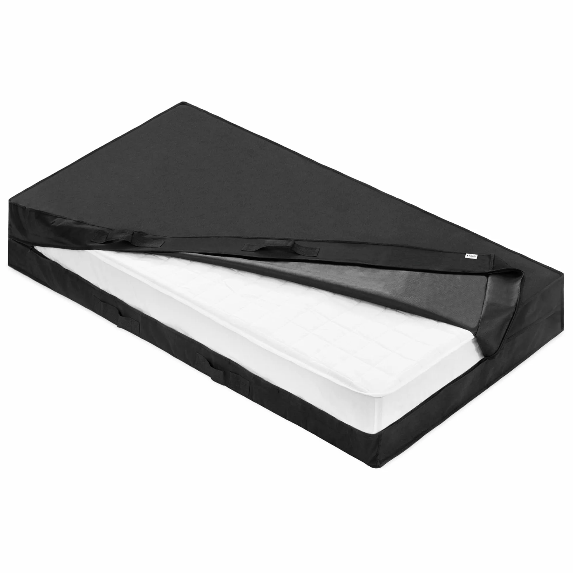 Navaris Custodia Materasso Letto Singolo 90x200x25cm - Cover Coprimaterasso con Cerniera e Manici - Sacco Protezione Materassi per Stoccaggio Trasloco