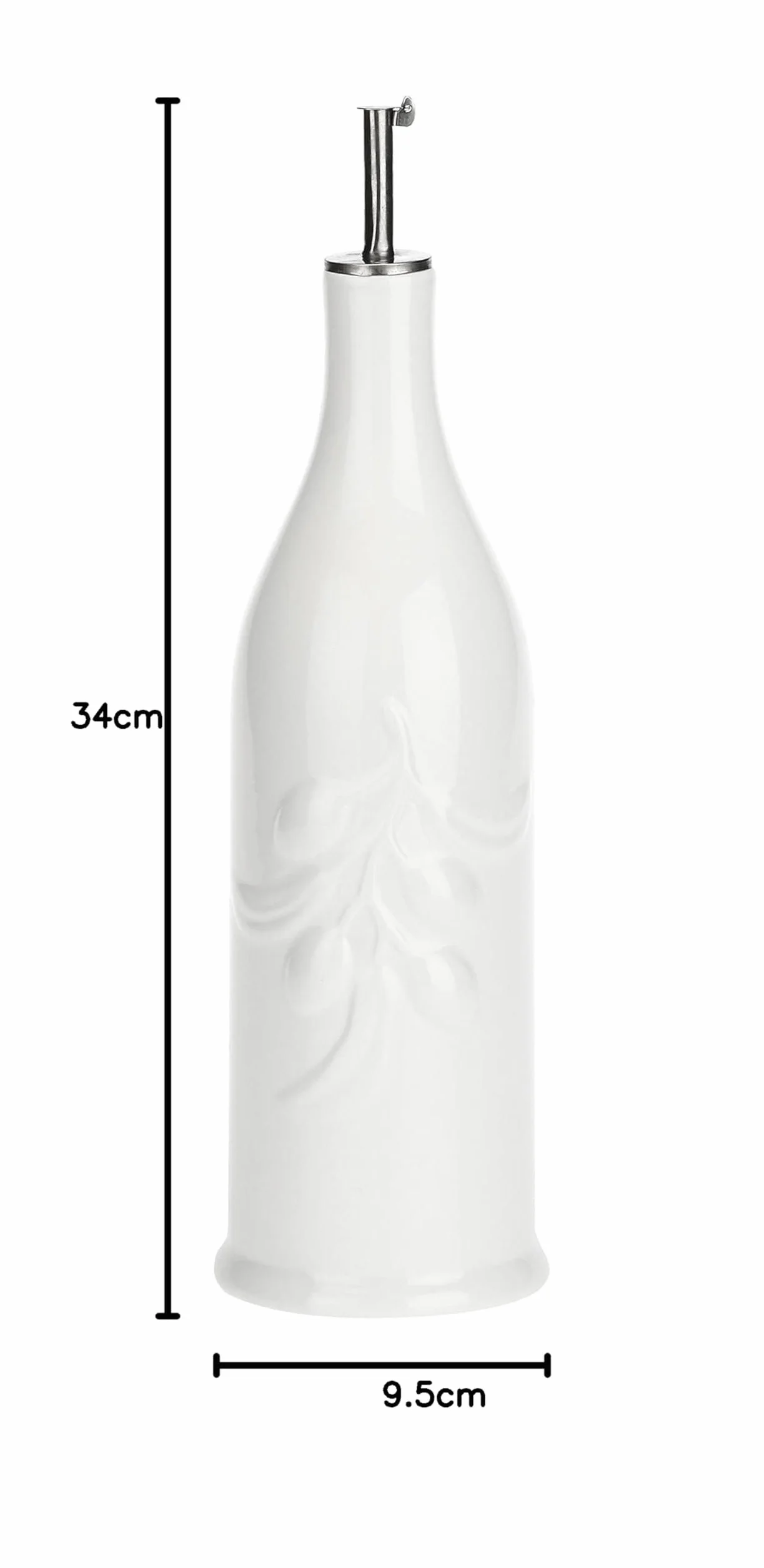 La Porcellana Bianca - Menage cilindrica Bottiglia per Olio, Bianco, 1 litro