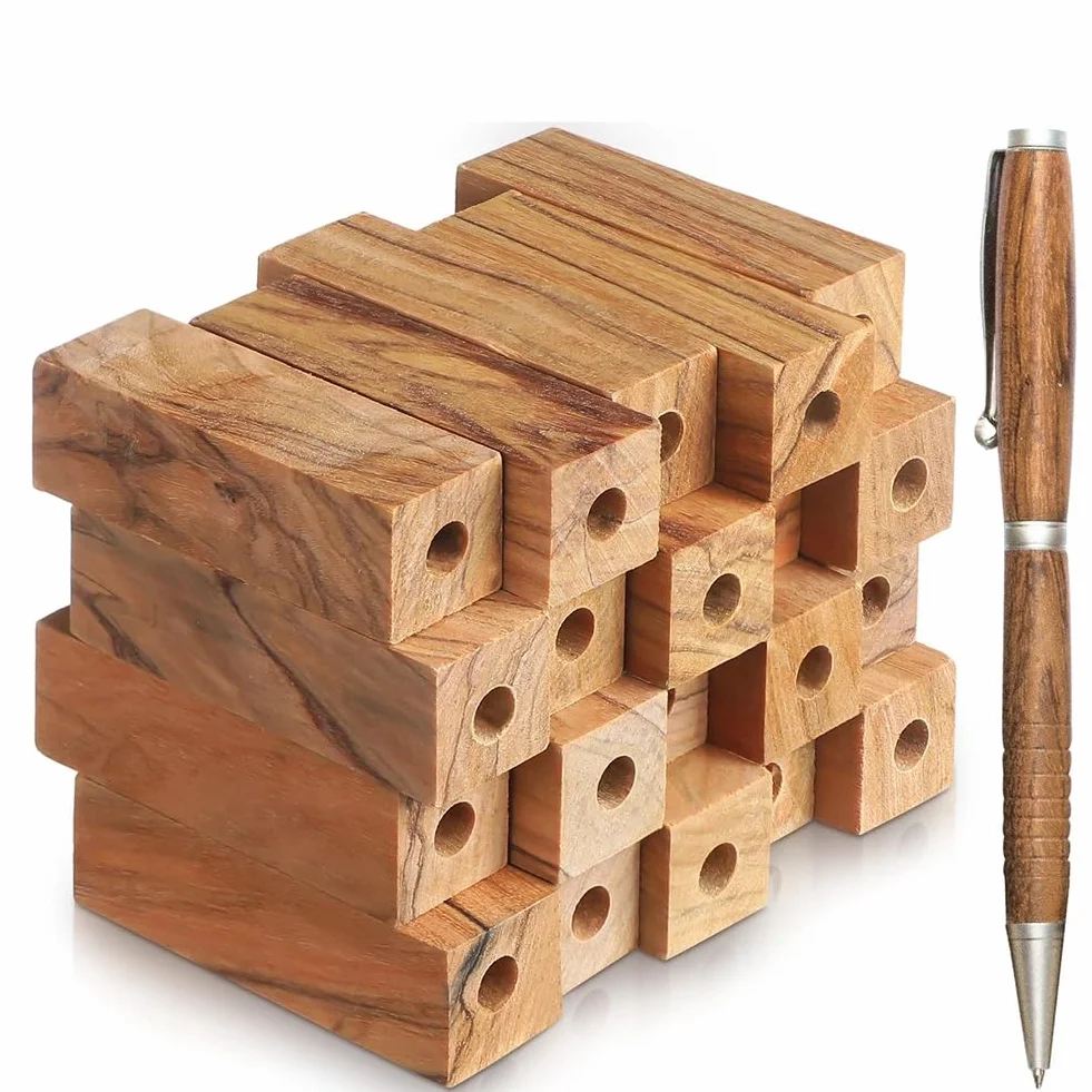 Kit di Tornitura di Penna a Legno da Legno, 20 Pennelli Bianchi in Legno da 7 mm per Artigianato fai da te e Produzione di Penna