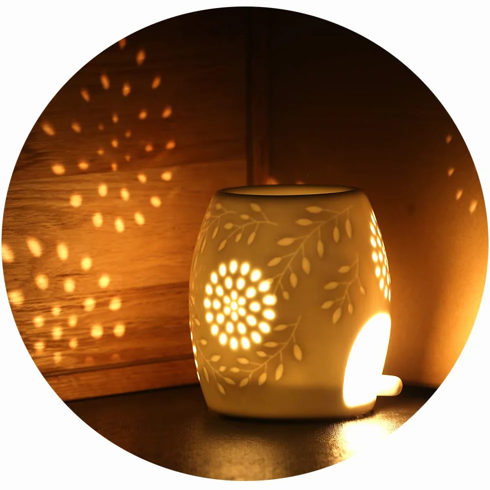 Ecooe lampade Aroma in Ceramica con Il Cucchiaio di Candela
