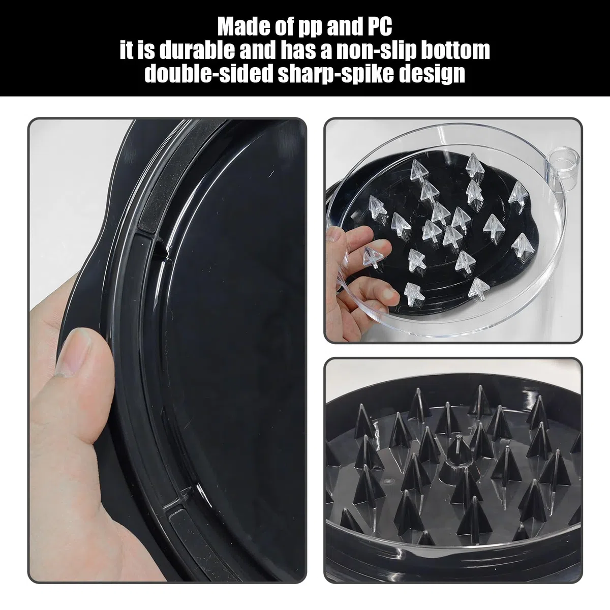 1 Pezzo Divisore di Seta A Petto di Pollo Nero, Frantoio di Pollo Creativo, Maniglia Ergonomica, Frantumazione di Carne Anti-Slittamento, Elicottello A Pollo Multifunzione.