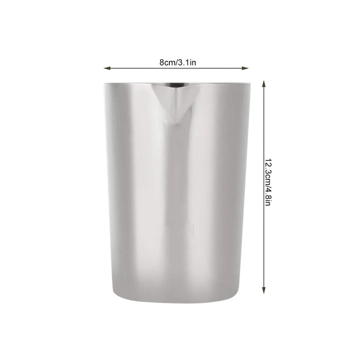 Cocktail Mixing Glass, 500 ml in acciaio inossidabile argentato Cocktail Shaker Mixer Drink Mixing Glass Barman Strumenti fai da te