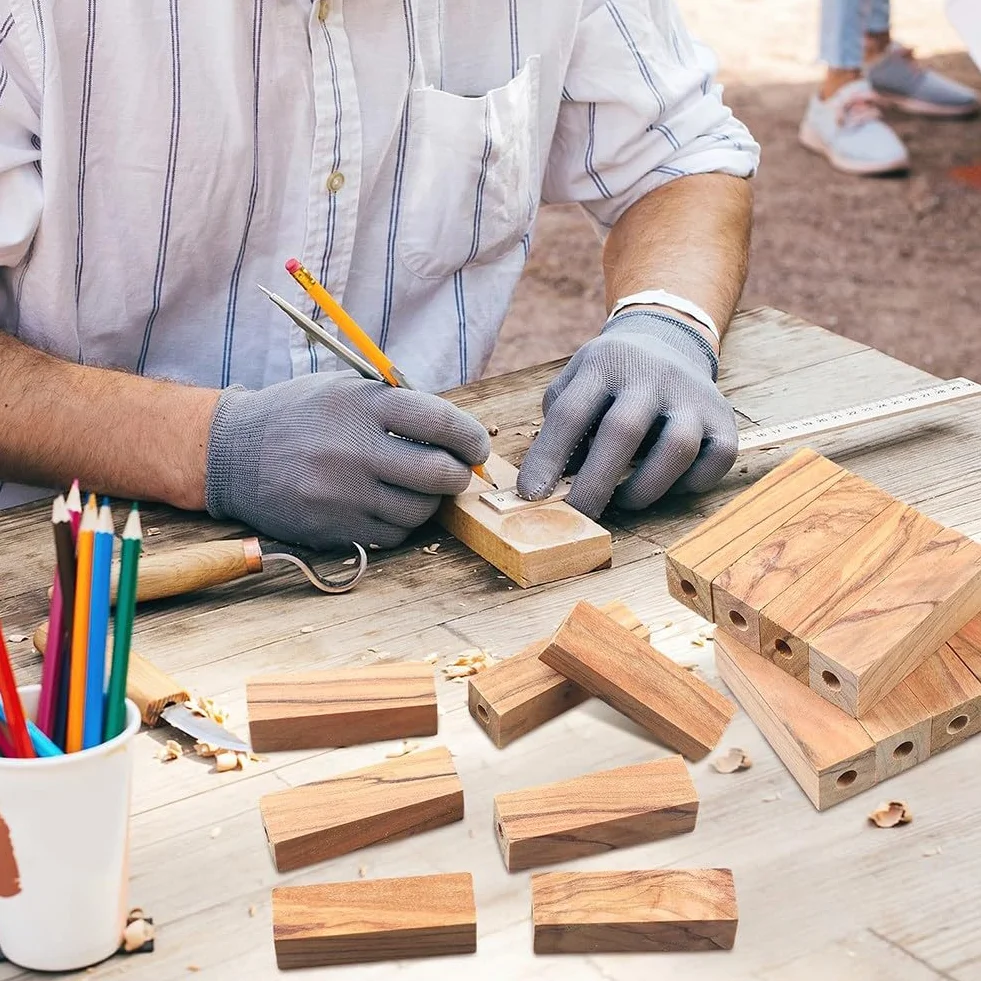 Kit di Tornitura di Penna a Legno da Legno, 20 Pennelli Bianchi in Legno da 7 mm per Artigianato fai da te e Produzione di Penna