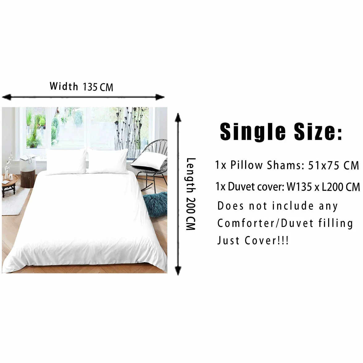 Homemissing Set di biancheria da letto con trattore giallo e escavatore, set di biancheria da letto in microfibra, 2 pezzi, per letto singolo