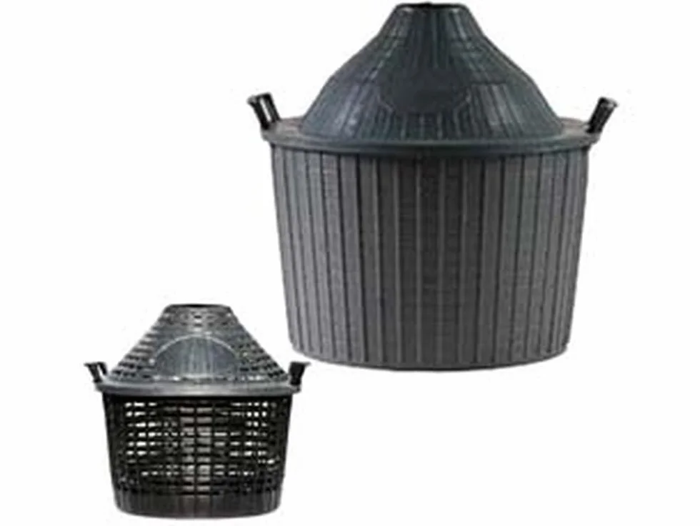 1PEZZO CESTI A CUPOLA IN PLASTICA PER DAMIGIANE - lt.34