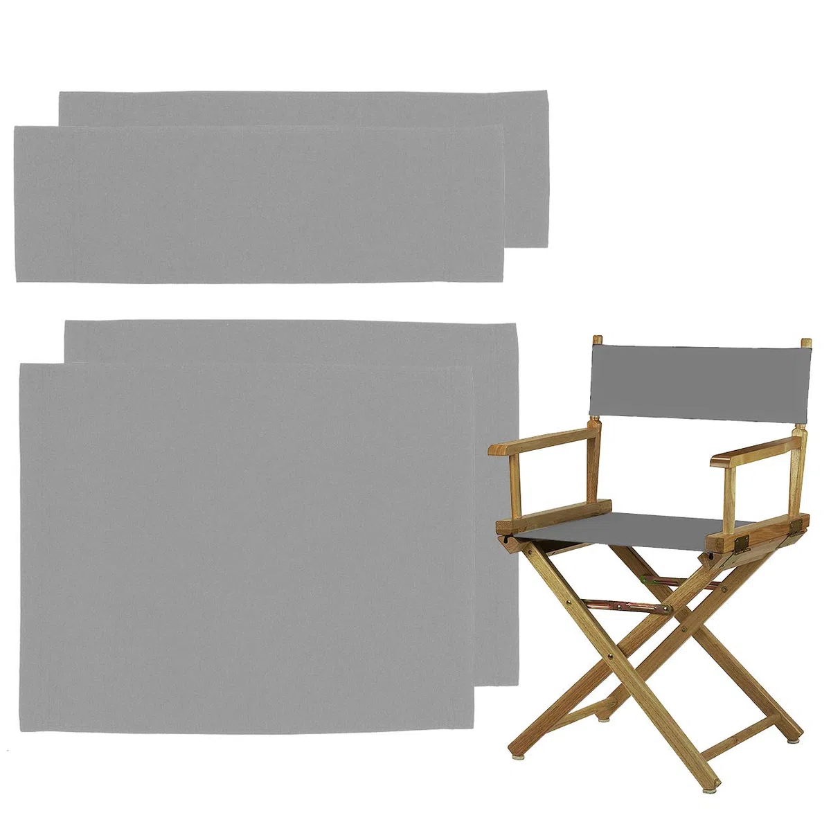 STAY GENT 2 Set Directors Chair Replacement Covers Grigio