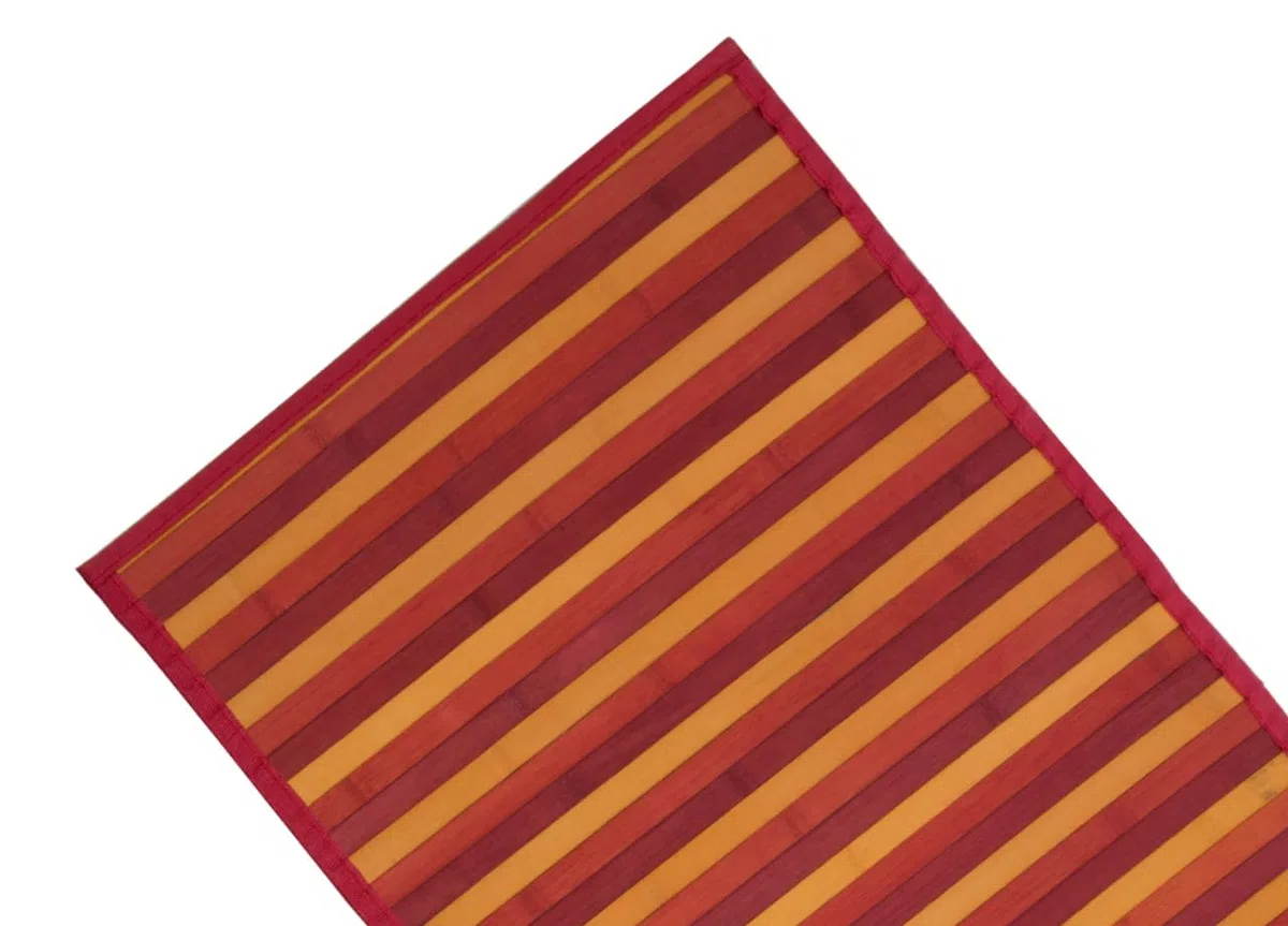 BIANCHERIAWEB Tappeto Bamboo Degradè Passatoia Cucina Antimacchia Bambù Antiscivolo Runner Corsia Resistente