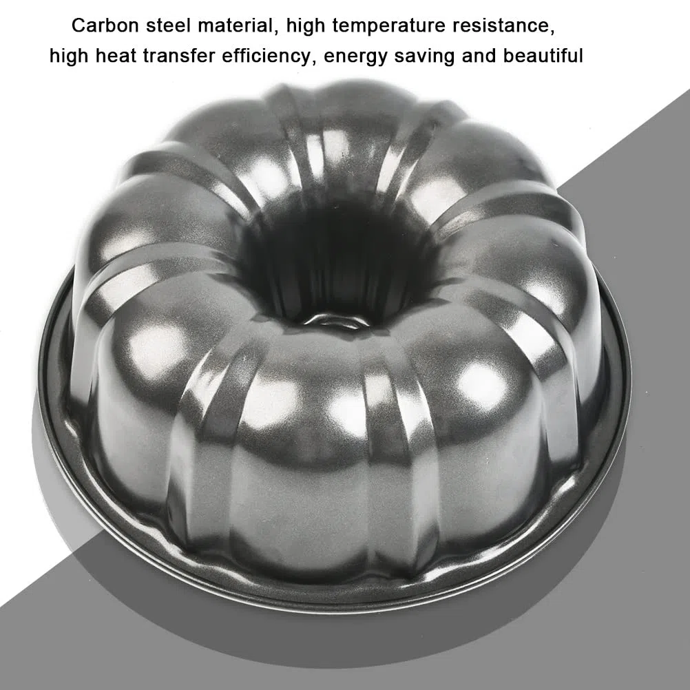 Teglia da forno rotonda in acciaio, stampo per torta Ø 22 cm con rivestimento antiaderente, deliziosa teglia antiaderente stabile, nero