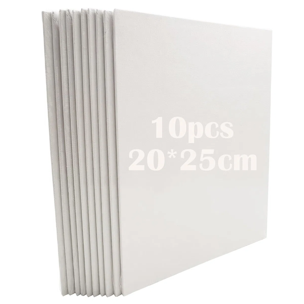 Tela da pittura, CTRICALVER Pannello in tela di cotone spesso 3 mm, Pannello in tela vuota, Pannello da pittura 20 x 25 cm, (confezione da 10) Pannello per pittura a olio per principianti e dilettanti