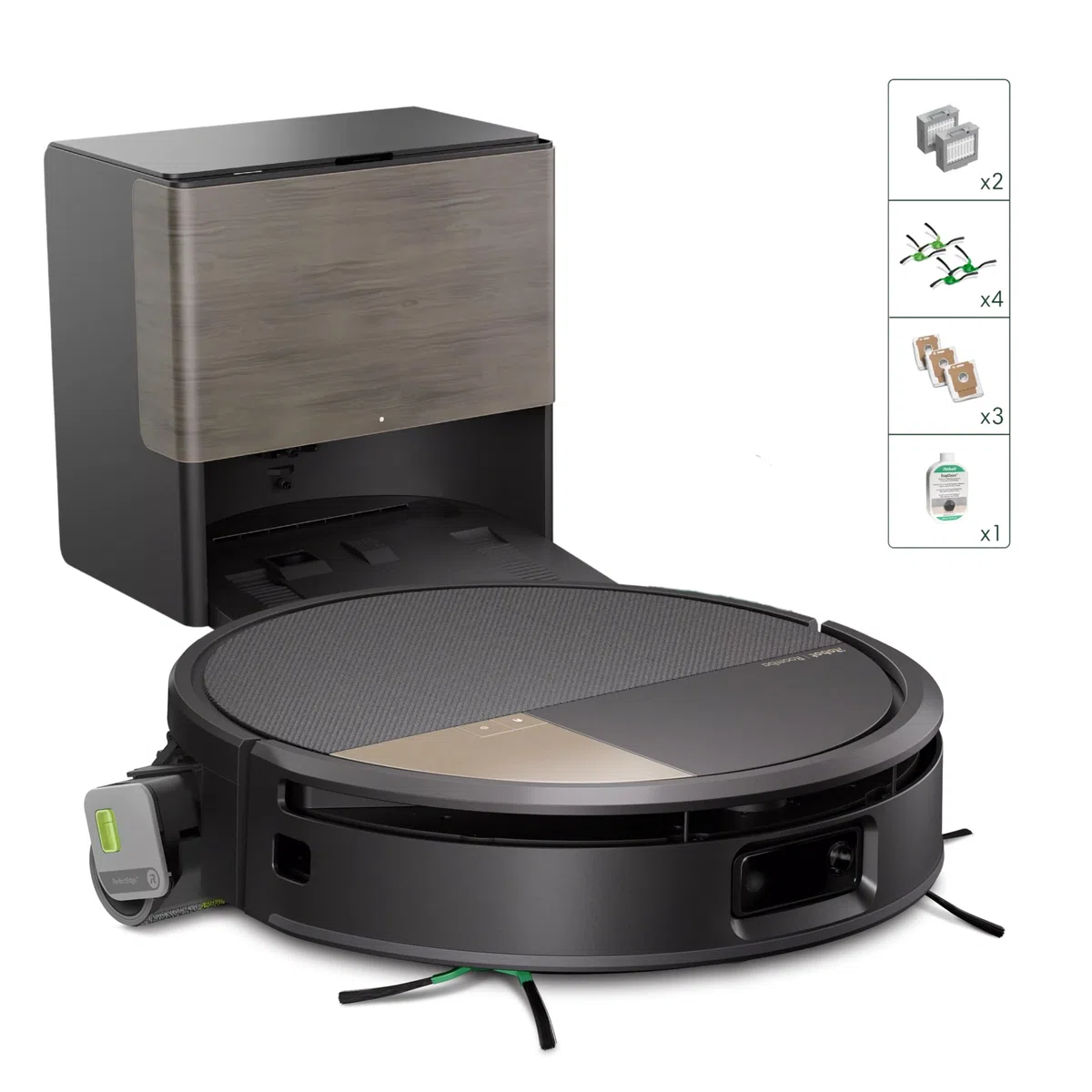 iRobot Roomba Max 706 Combo+Stazione AutoWash, Robot Aspirapolvere Lavapavimenti, ProLiDAR, PowerSpin Roller Mop,SmartScrub,Riconoscimento Oggetti AI,Pulizia Predittiva, Controllo Vocale e App, Nero