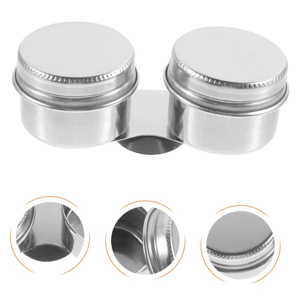 VILLCASE 3 Pz pennellessa spazzolatrice lavartice penelli coprifilo ermetico Polacco Perdere Sbarra Tazza per tavolozza Olio in Acciaio Inossidabile Tazze per tavolozze Professionali Silver