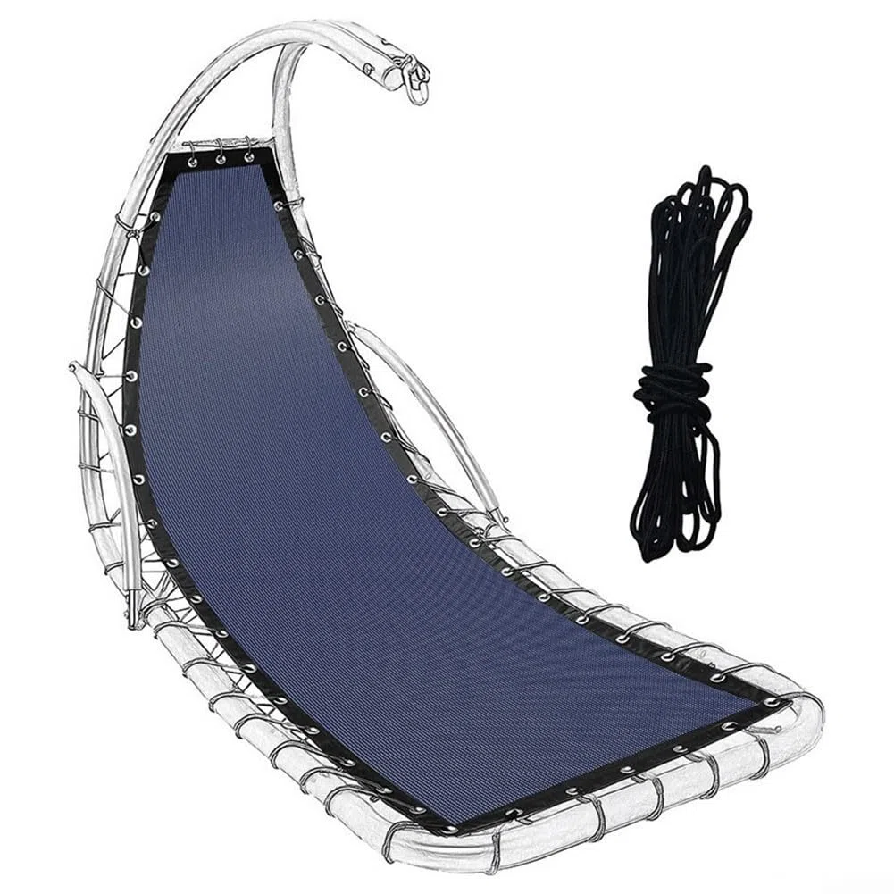 Gdfnmogo Panno di ricambio per sedia a dondolo sospesa in textilene, 64 x 197 x 23 cm, tessuto resistente, adatto per uso esterno e interno (blu navy B)