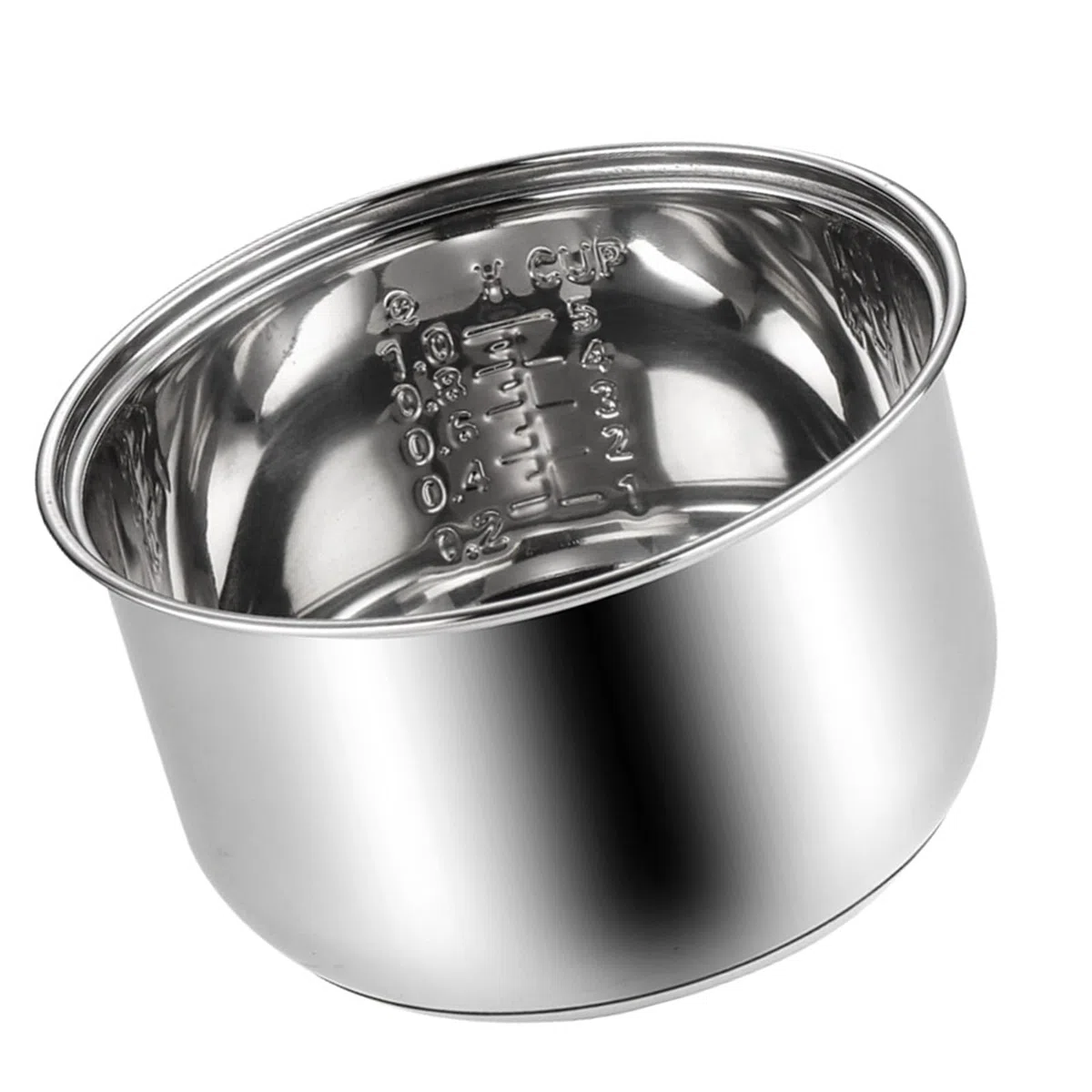Pentole in acciaio inox con inserto per cuociriso con base di riscaldamento uniforme Resistenza alle alte temperature Ciotola interna di ricambio anche riscaldamento del fornello di riso di ricambio