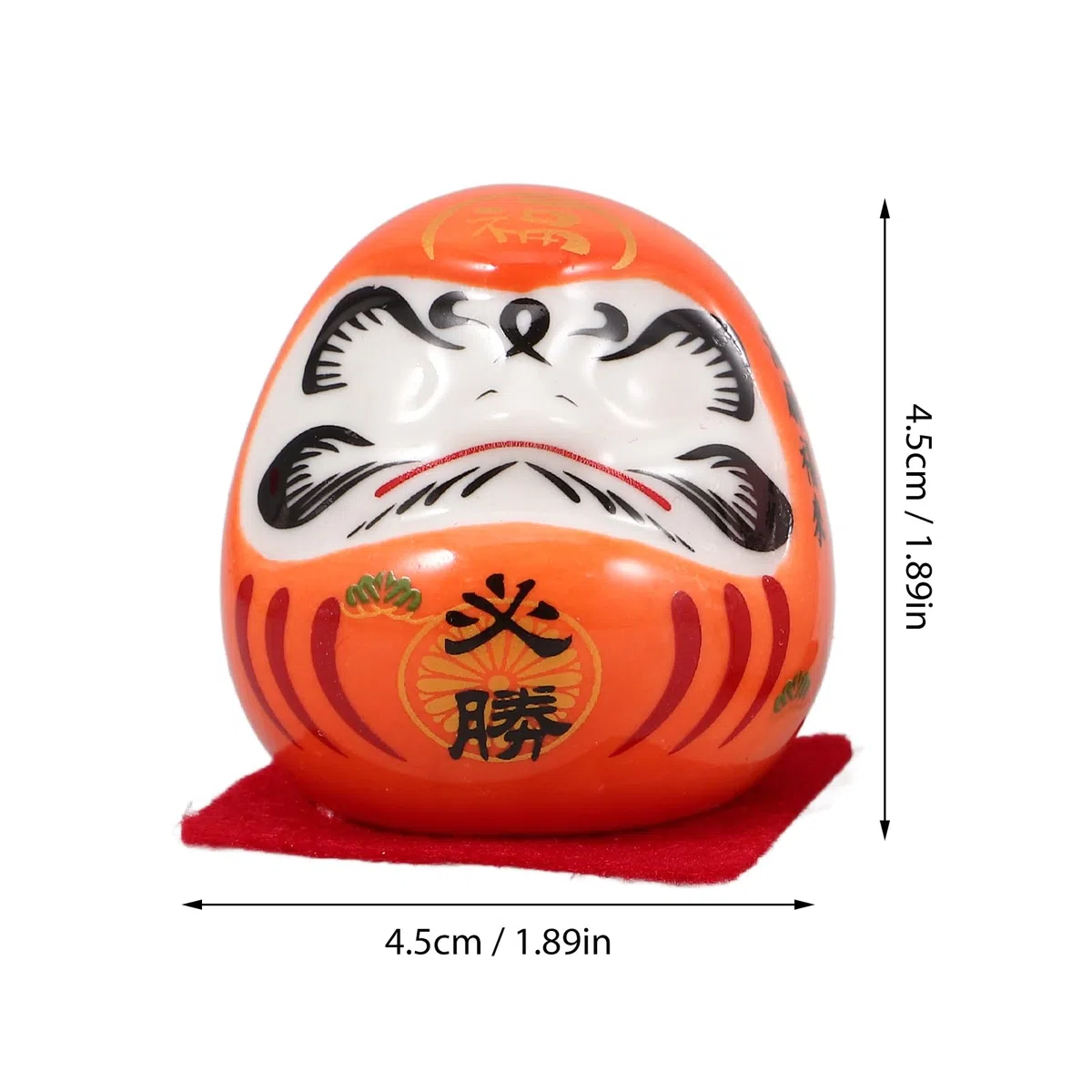Zerodeko 1 Set Del Dharma in Ceramica Bambola Daruma Giapponese Statua Giapponese Di Daruma Bambola Di Porcellana Daruma Di Porcellana Mini Bambola Daruma Statuina Daruma Zen Daruma
