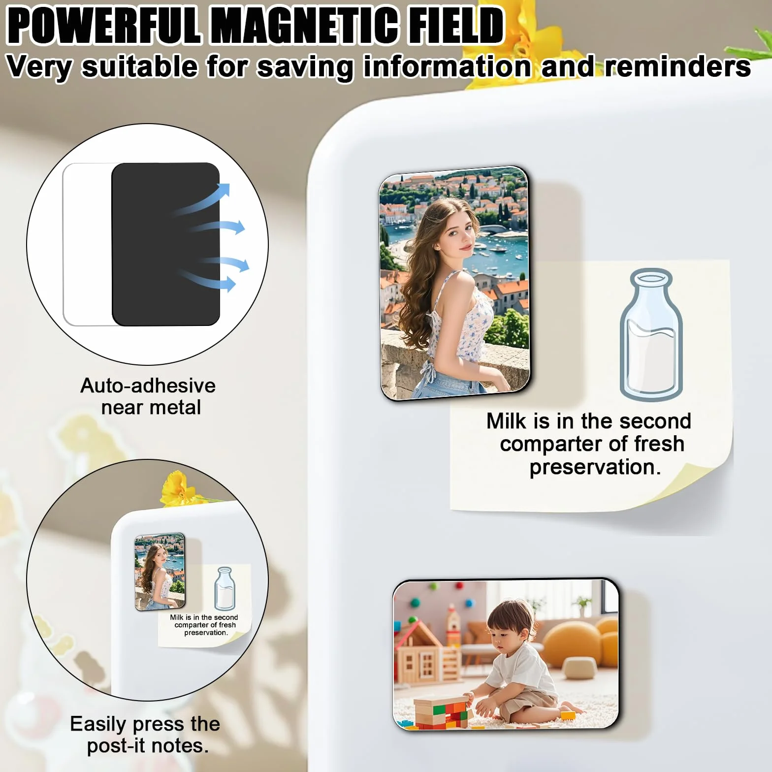 50 magneti per frigo a sublimazione, 5,5 cm x 7,5 cm, per fai da te, cucina, forno a microonde, ufficio, parete, decorazione