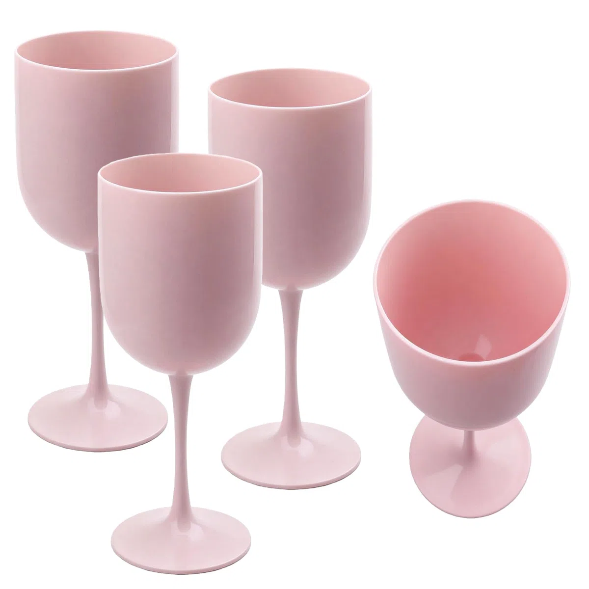 4 bicchieri da vino riutilizzabili, 480 ml, in plastica, 84 mm, in plastica, per eventi, feste, picnic, campeggio, infrangibili