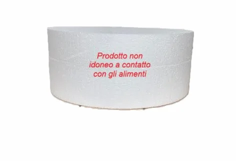 Base in polistirolo per Torte in alta densità, diametro cm 50 x 20 cm di altezza, superficie liscia, ideale per Feste di Compleanno e Cake design
