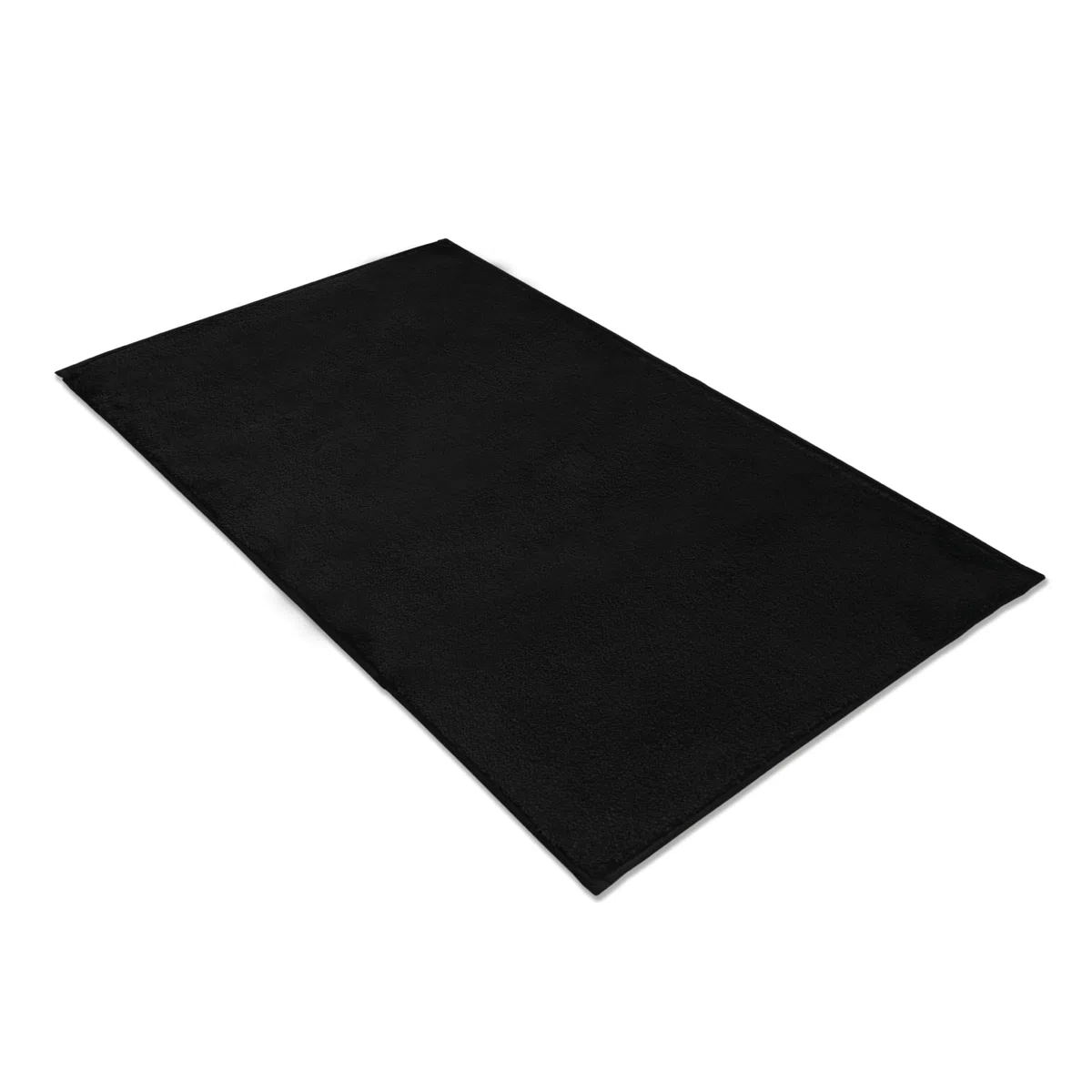 Comart - Tappeto Arredo Puffy - Design Moderno - Lavabile in Lavatrice - Fondo Antiscivolo - Super Morbido - Pelo Corto - Tappeto per Salotto e Camera da Letto - Nero - Rettangolare 50x90 cm
