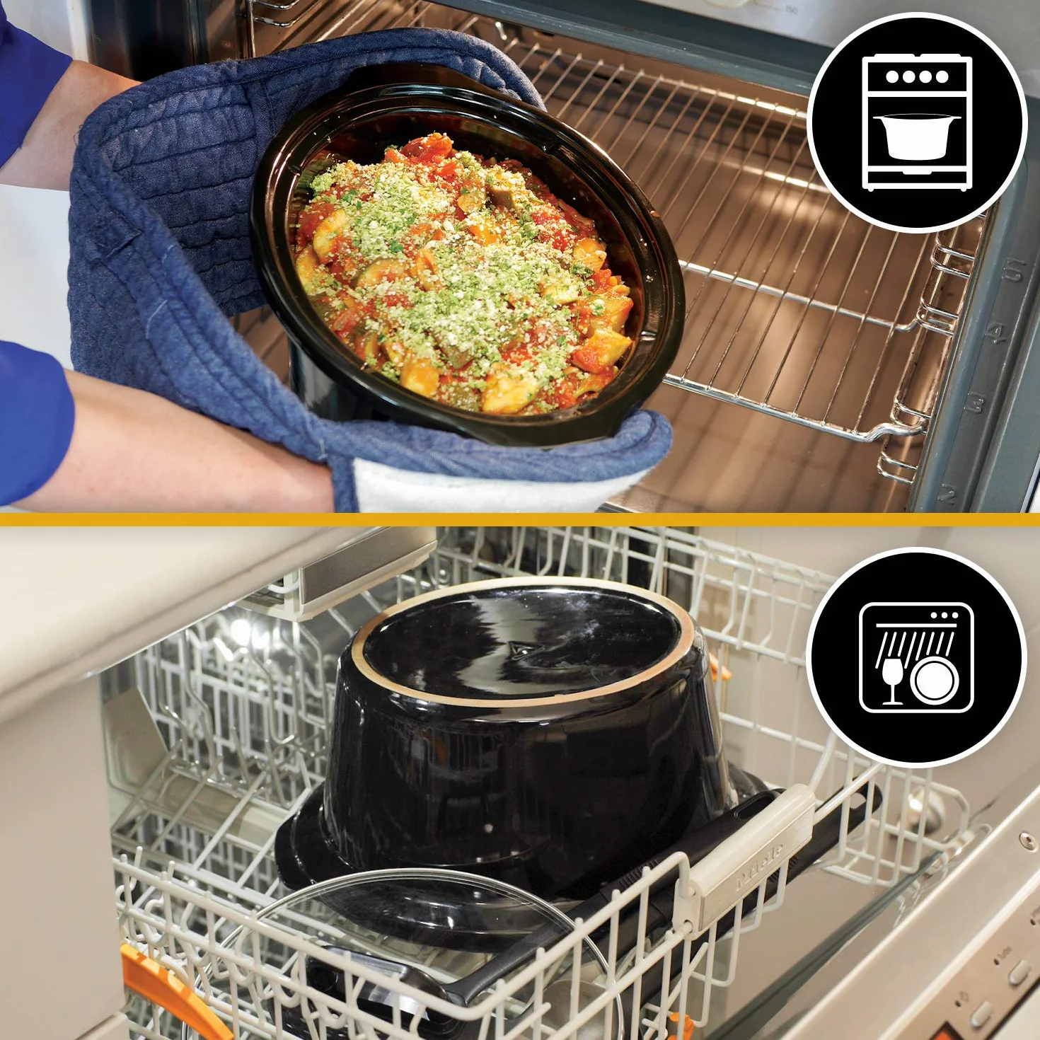 Crock-pot Pentola per Cottura Lenta, Slow Cooker, 3.5l, fino a 4 Persone, Coperchio a Cerniera, Timer digitale Countdown, 2 Impostazioni e Funzione Warm automatica, 200W, Ceramica, Argento