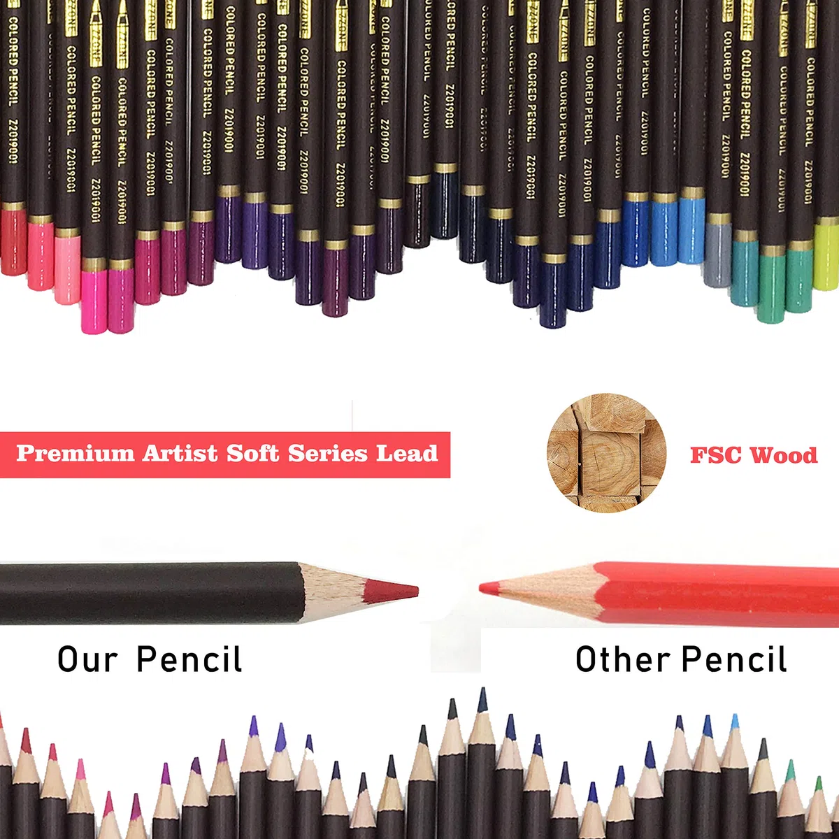 Matite da disegno, 72 matite da schizzo e matite colorate, per colorare e disegnare, ideali per artisti, adulti