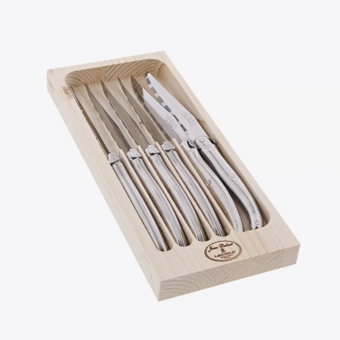 Laguiole Jean Dubost 97600, Set 6 coltelli da carne London Mix