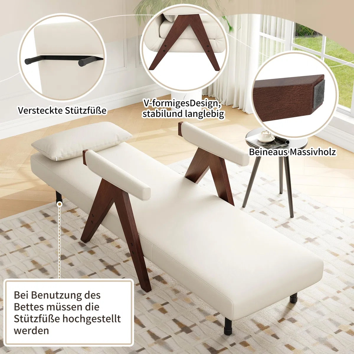 Kebnor Design Moderno: Poltrona Conversione 3 in 1 con Funzione di Sonno, Divano Letto Trasformabile, Pieghevole Imbottita, Lounge, Letto Singolo, Adatta per