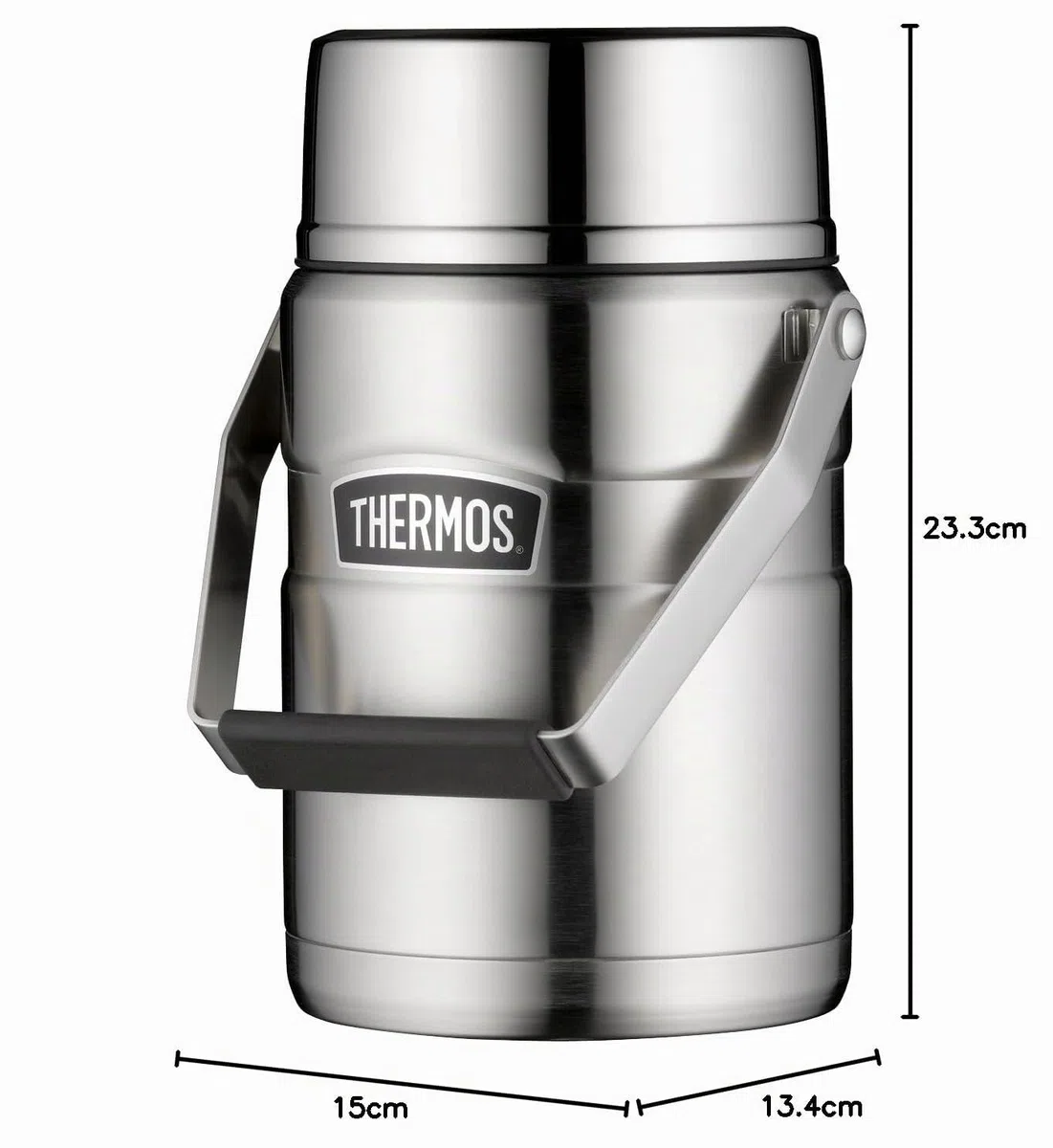 Thermos STAINLESS KING FOOD JAR - Contenitore termico in acciaio INOX con inserti e manici, 12 h caldo/24 h freddo, per pasta, zuppa, cereali, contenitore termico per cibo grande